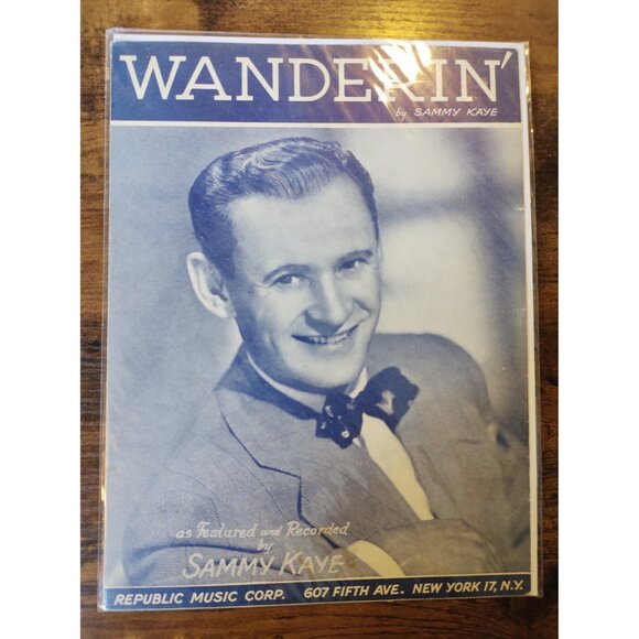 Wanderin Sammy Kaye Republic Music Corp Vintage Big Band Sheet Music - Picture 1 of 2